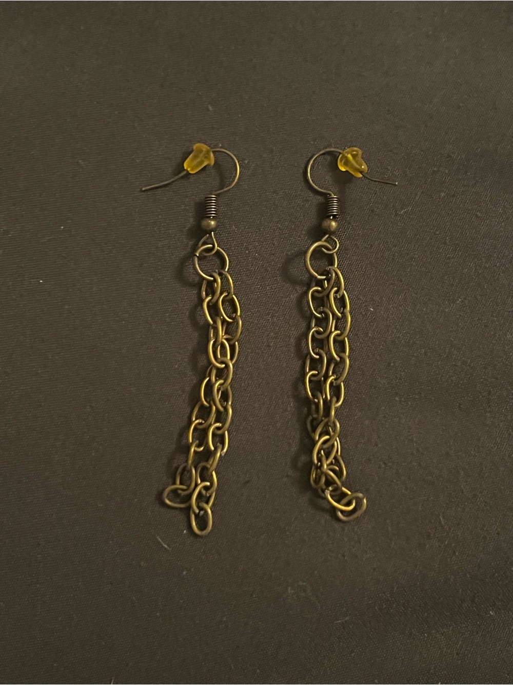 Unk Gold-Tone Chain Dangle Earrings